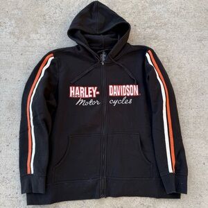 Harley Davidson black zip up hoodie